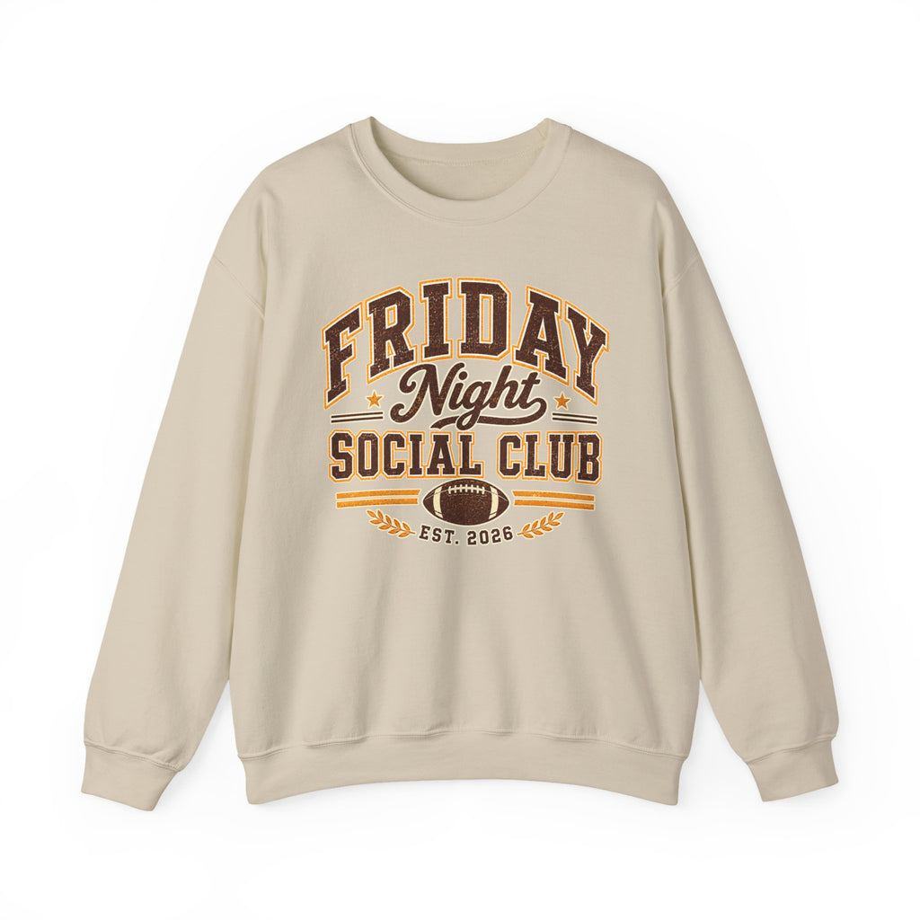 Friday Night Social Club Vintage Football Crewneck Sweatshirt