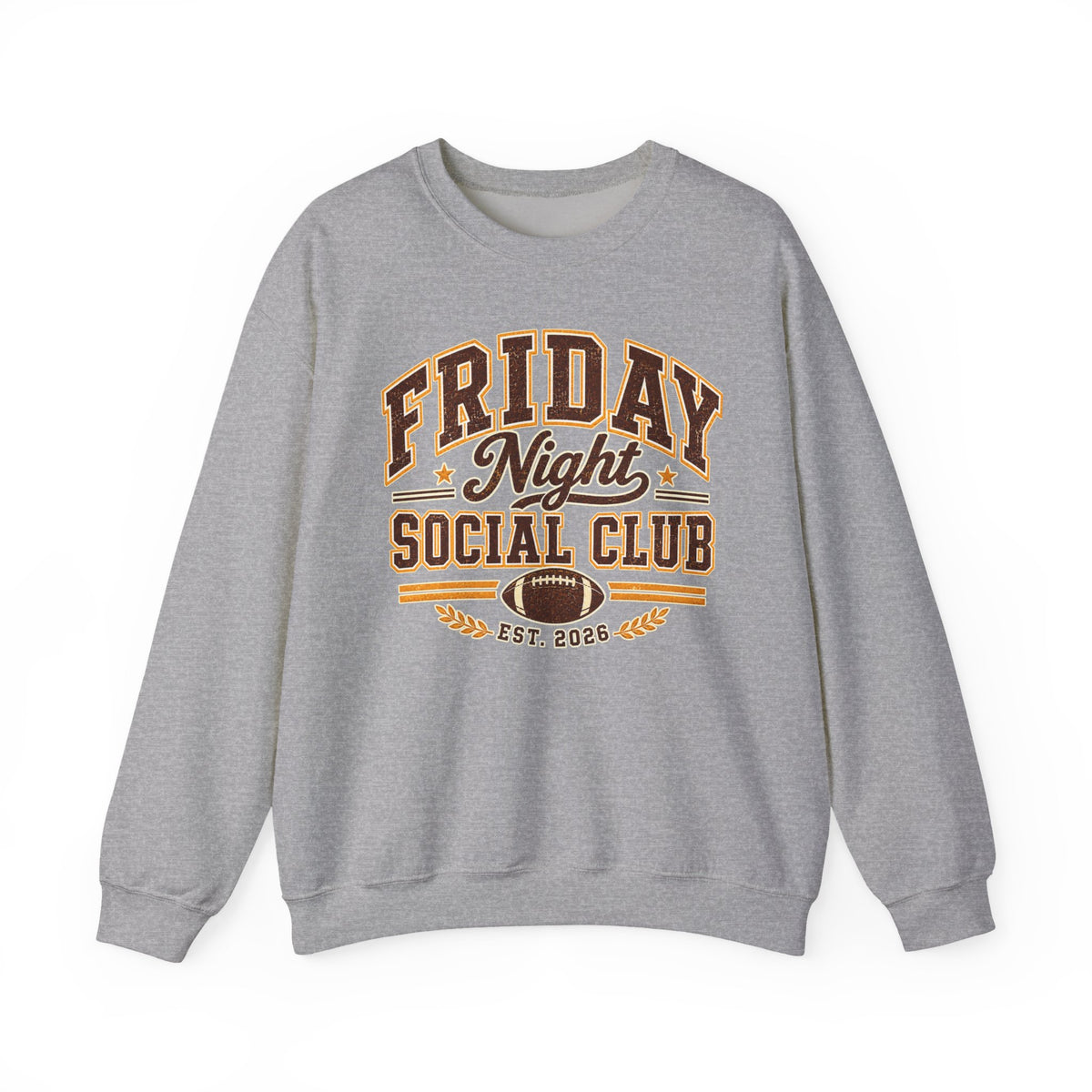 Friday Night Social Club Vintage Football Crewneck Sweatshirt