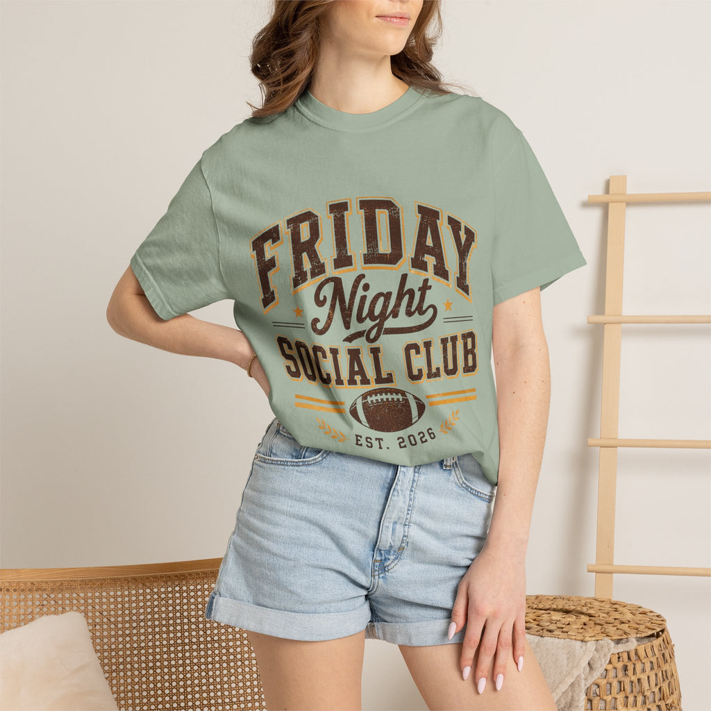 Friday Night Social Club Vintage Football Graphic Tee