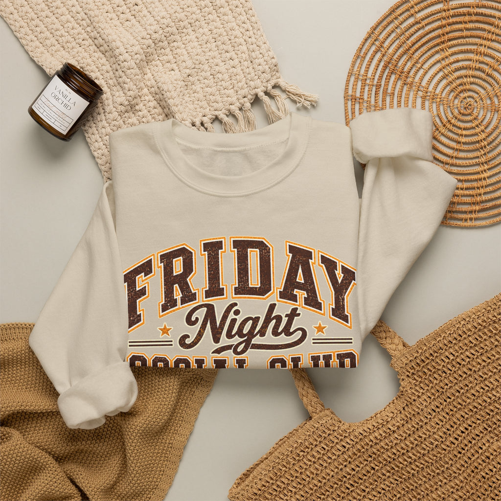 Friday Night Social Club Vintage Football Crewneck Sweatshirt