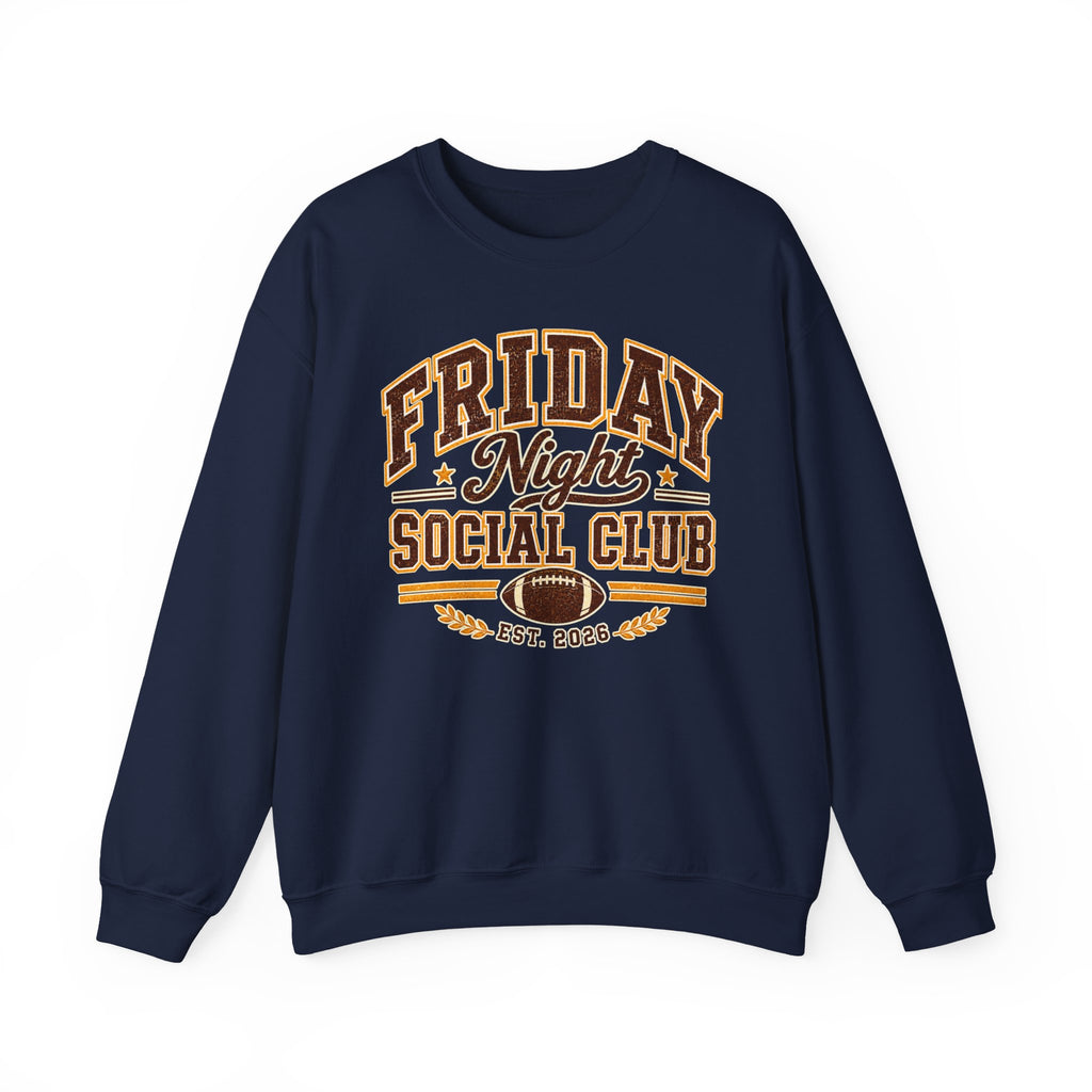 Friday Night Social Club Vintage Football Crewneck Sweatshirt
