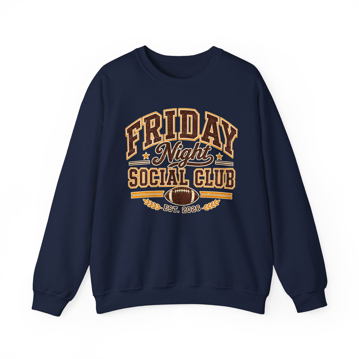 Friday Night Social Club Vintage Football Crewneck Sweatshirt