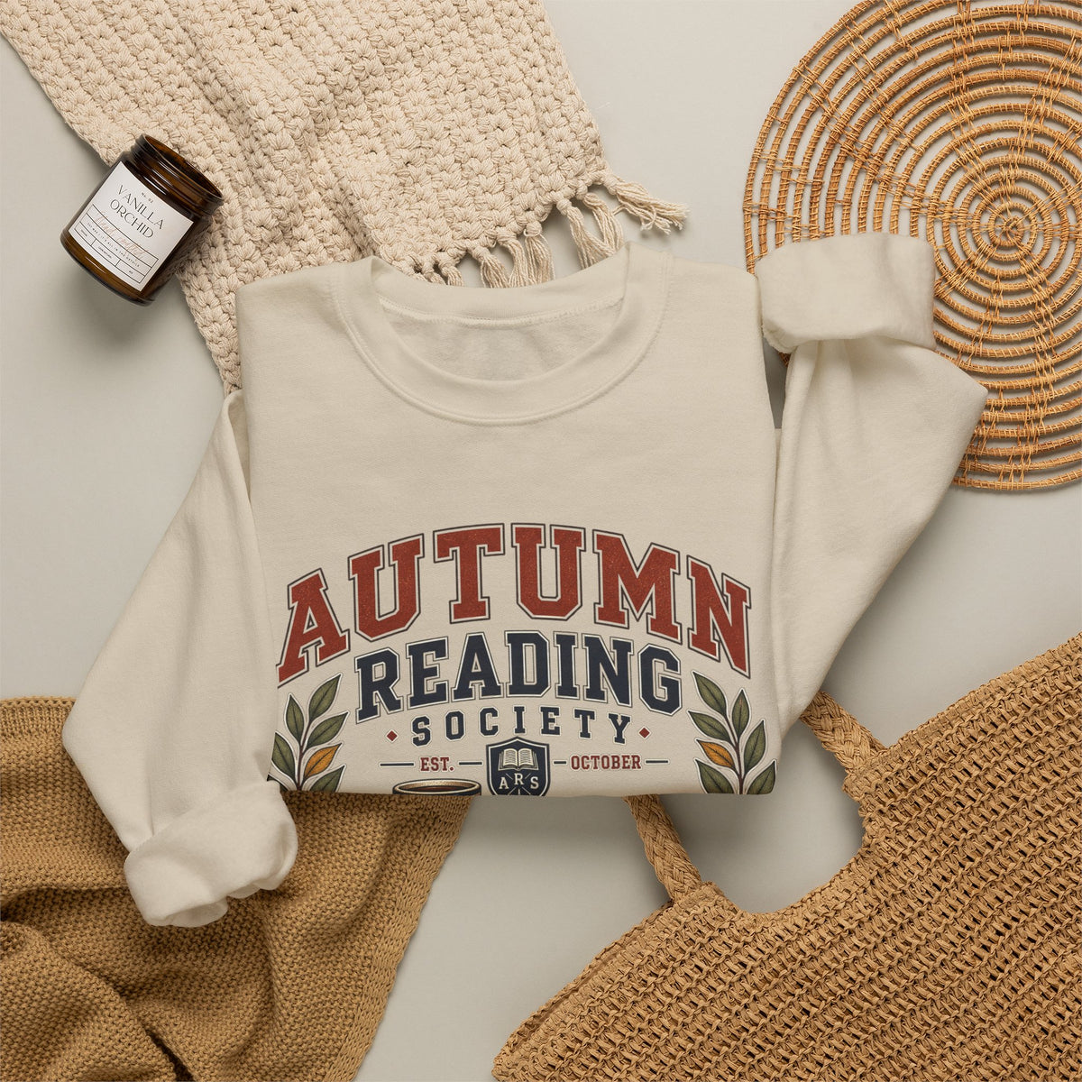 Autumn Reading Society Vintage Bookish Crewneck Sweatshirt